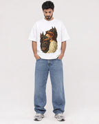 Mockup Boxy Heavyweight Tee White male full-body 07