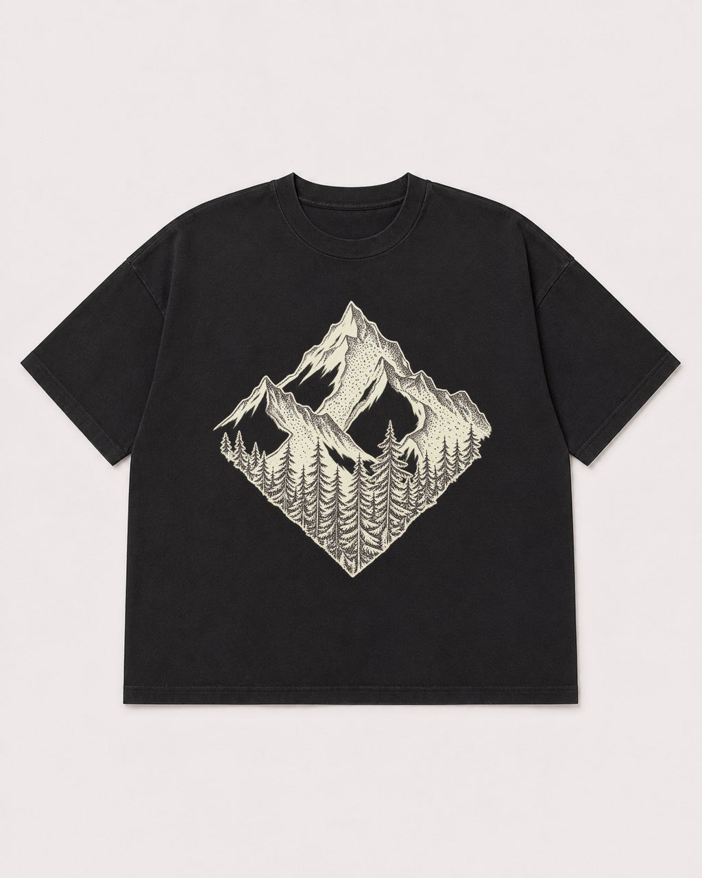 Mockup Boxy Heavyweight Tee Black product