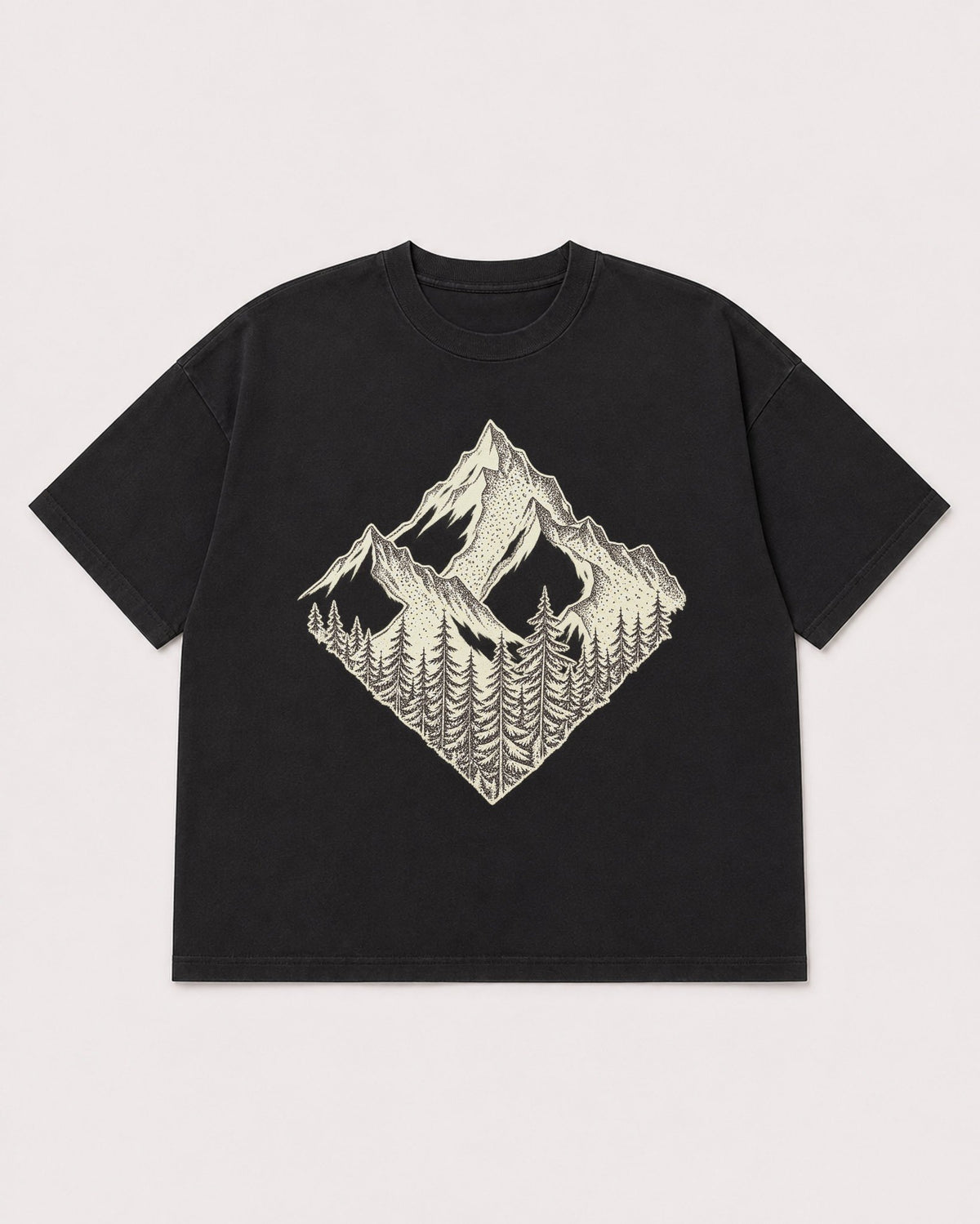 Mockup Boxy Heavyweight Tee Black product