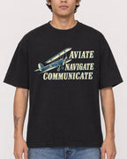 Mockup Boxy Heavyweight Tee Black male close-up 06