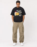 Mockup Boxy Heavyweight Tee Black male full-body 40
