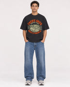 Mockup Boxy Heavyweight Tee Black male full-body 10