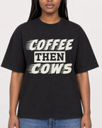 Mockup Boxy Heavyweight Tee Black female close-up 04