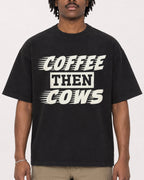 Mockup Boxy Heavyweight Tee Black male close-up 04