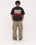Mockup Boxy Heavyweight Tee Black male full-body 04