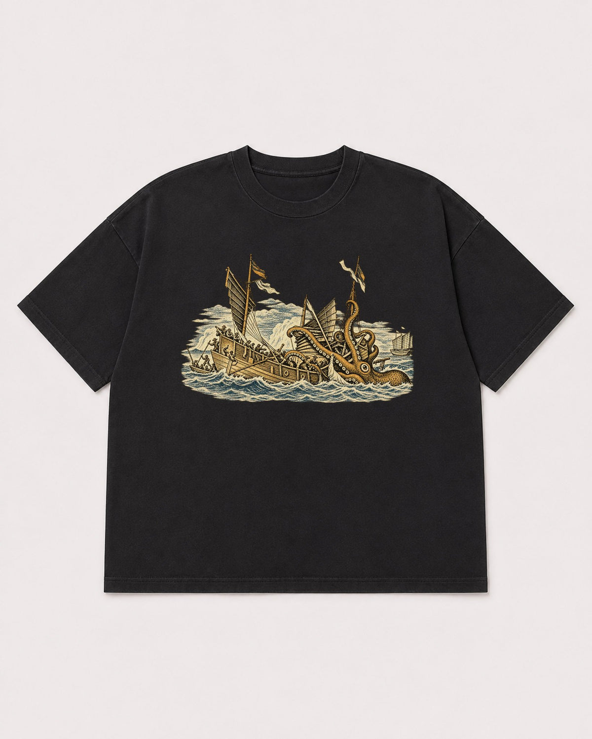 Mockup Boxy Heavyweight Tee Black product