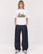 Mockup Boxy Heavyweight Tee White female full-body 19