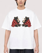 Mockup Boxy Heavyweight Tee White male close-up 11