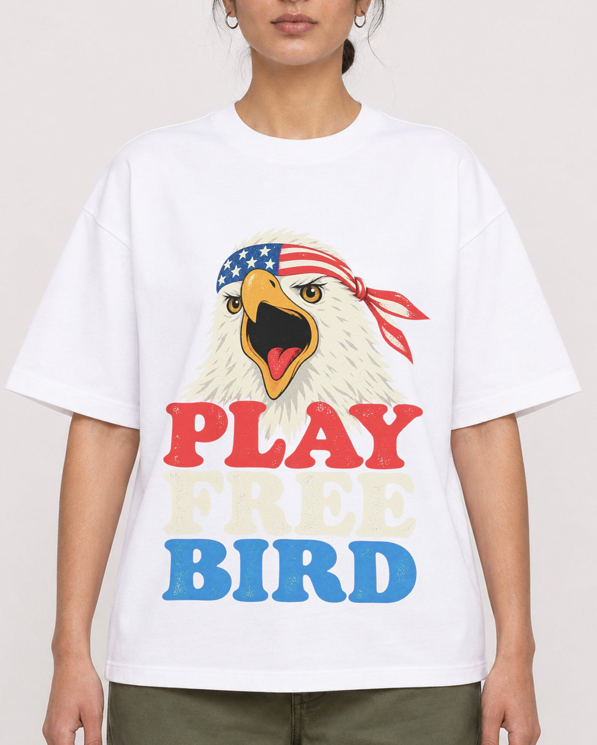 Mockup Boxy Heavyweight Tee White female close-up 17