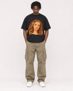 Mockup Boxy Heavyweight Tee Black male full-body 04