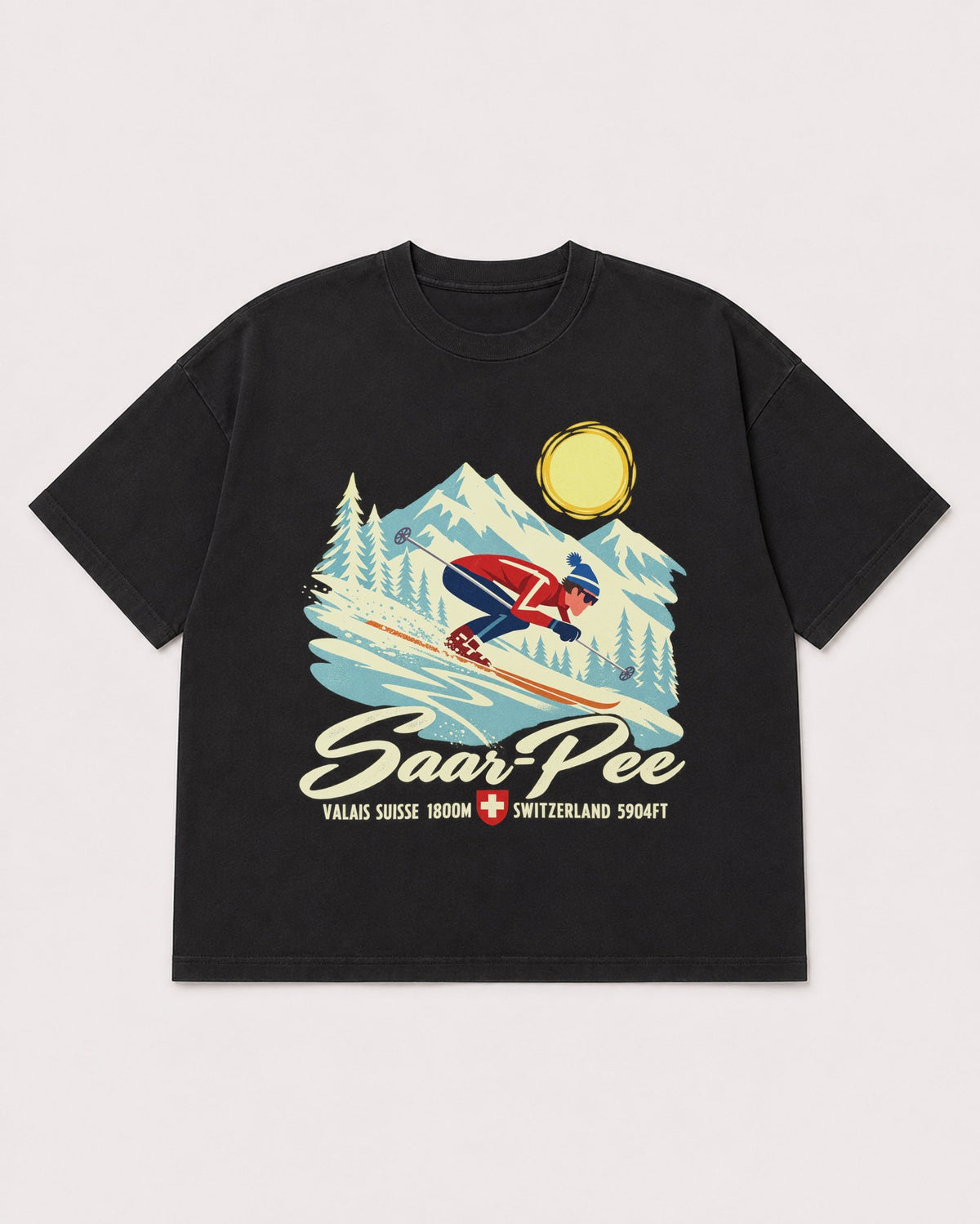 Mockup Boxy Heavyweight Tee Black product