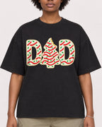 Mockup Boxy Heavyweight Tee Black female close-up 14
