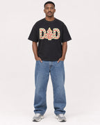Mockup Boxy Heavyweight Tee Black male full-body 14