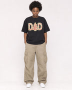 Mockup Boxy Heavyweight Tee Black female full-body 14