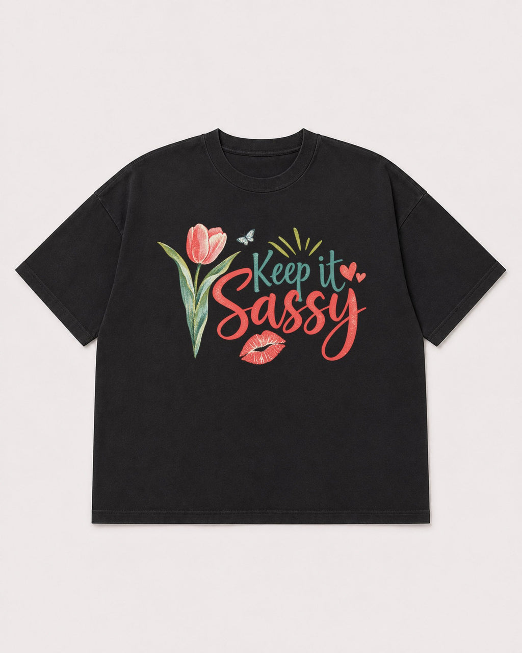 Mockup Boxy Heavyweight Tee Black product