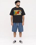 Mockup Boxy Heavyweight Tee Black male full-body 07