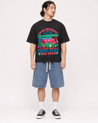 Mockup Boxy Heavyweight Tee Black male full-body 43
