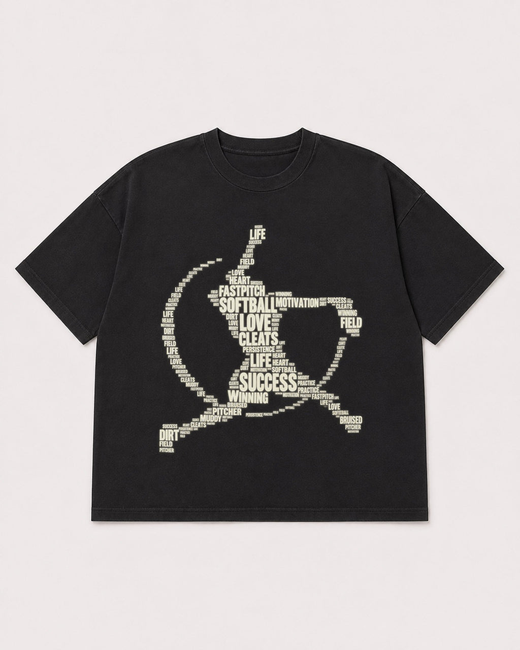 Mockup Boxy Heavyweight Tee Black product
