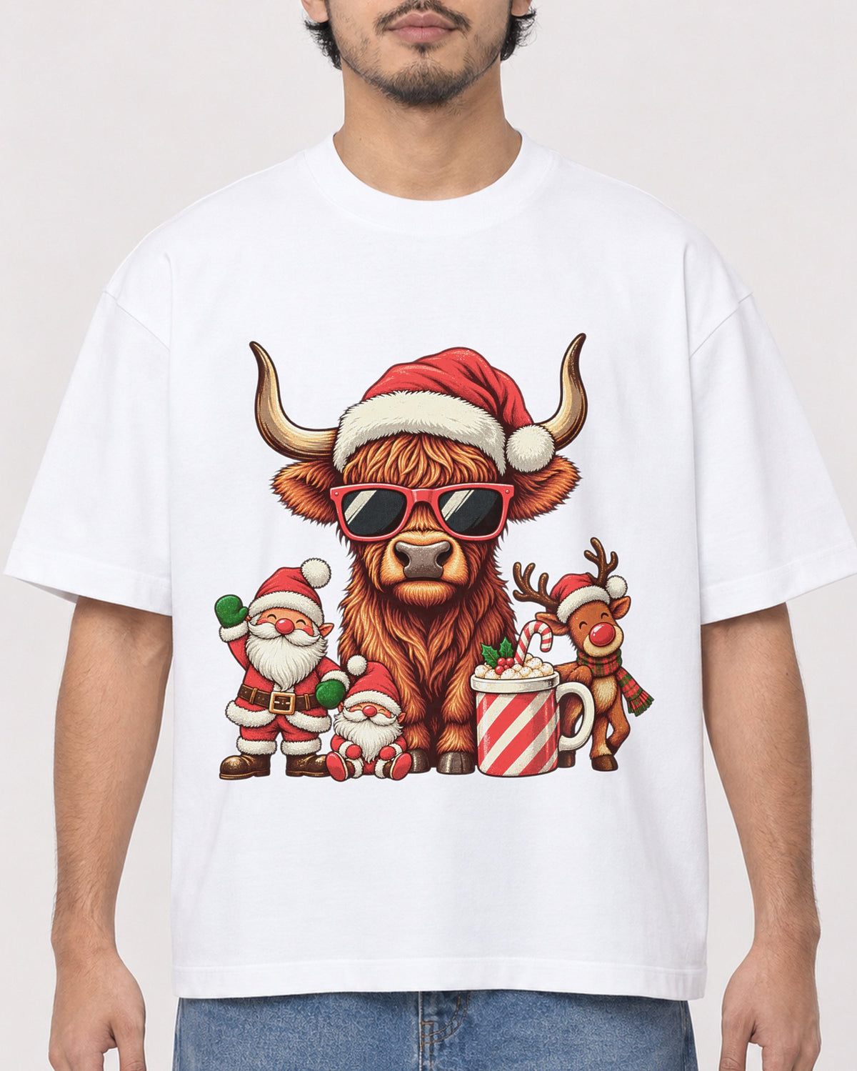 Mockup Boxy Heavyweight Tee White male close-up 02