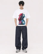 Mockup Boxy Heavyweight Tee White male full-body 31