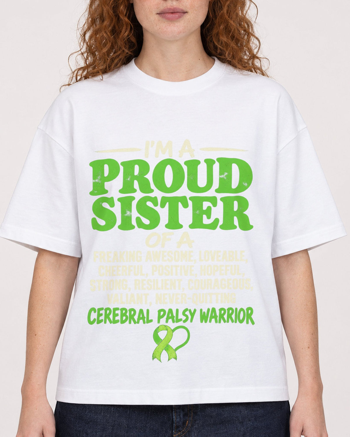 Mockup Boxy Heavyweight Tee White female close-up 09