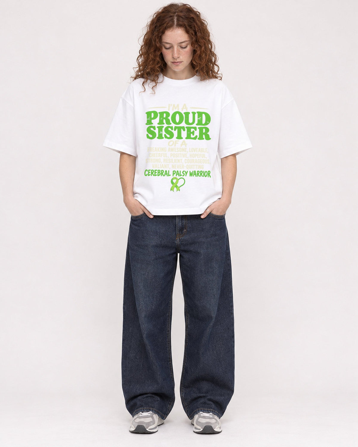 Mockup Boxy Heavyweight Tee White female full-body 09