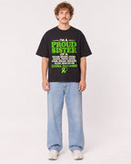 Mockup Boxy Heavyweight Tee Black male full-body 09