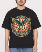 Mockup Boxy Heavyweight Tee Black male close-up 02