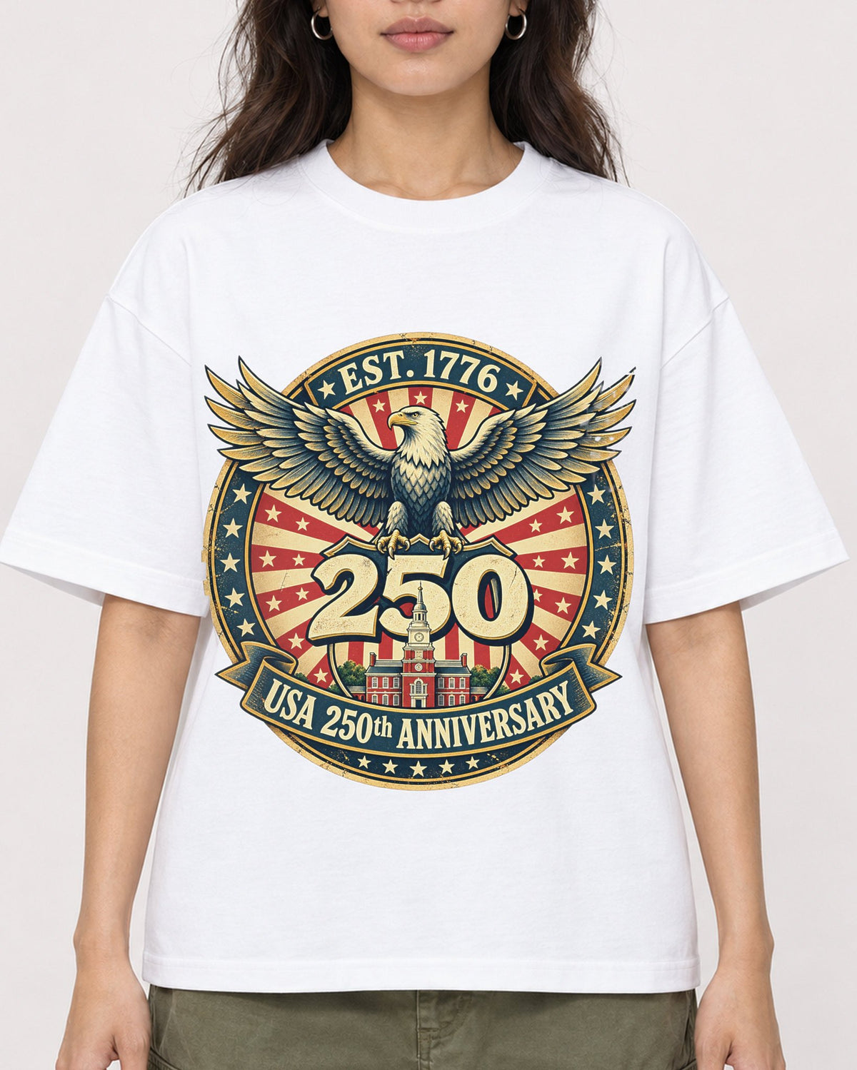 Mockup Boxy Heavyweight Tee White female close-up 02