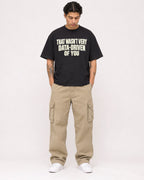 Mockup Boxy Heavyweight Tee Black male full-body 36