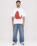 Mockup Boxy Heavyweight Tee White male full-body 12