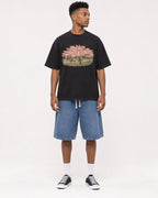 Mockup Boxy Heavyweight Tee Black male full-body 15