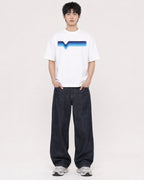 Mockup Boxy Heavyweight Tee White male full-body 01
