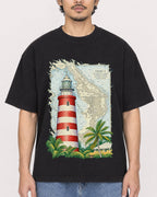 Mockup Boxy Heavyweight Tee Black male close-up 02