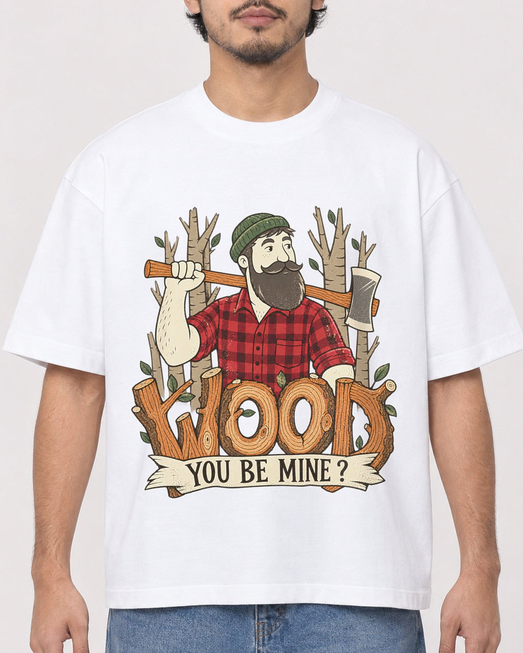 Mockup Boxy Heavyweight Tee White male close-up 02