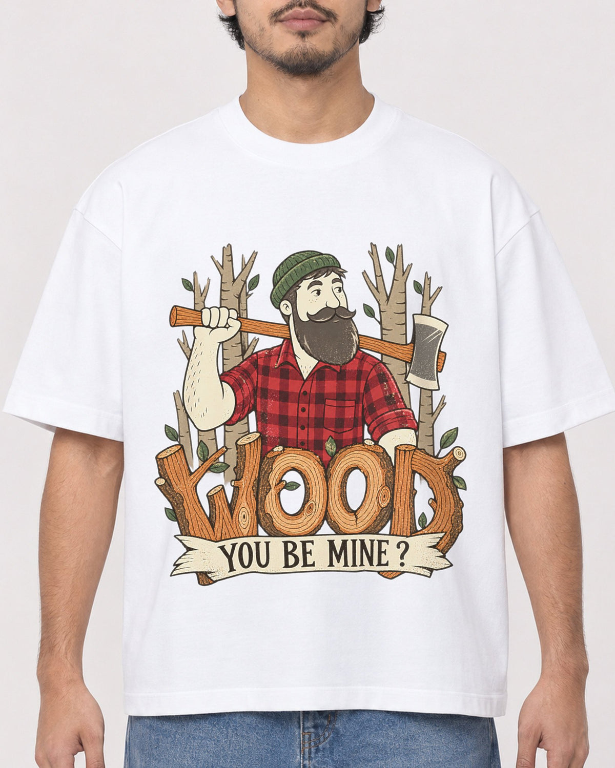 Mockup Boxy Heavyweight Tee White male close-up 02
