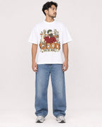 Mockup Boxy Heavyweight Tee White male full-body 02