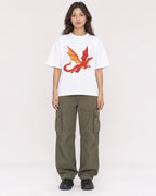 Mockup Boxy Heavyweight Tee White female full-body 02
