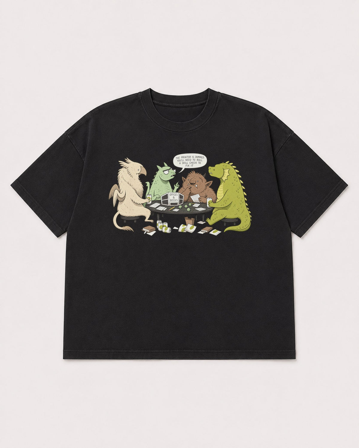 Mockup Boxy Heavyweight Tee Black product