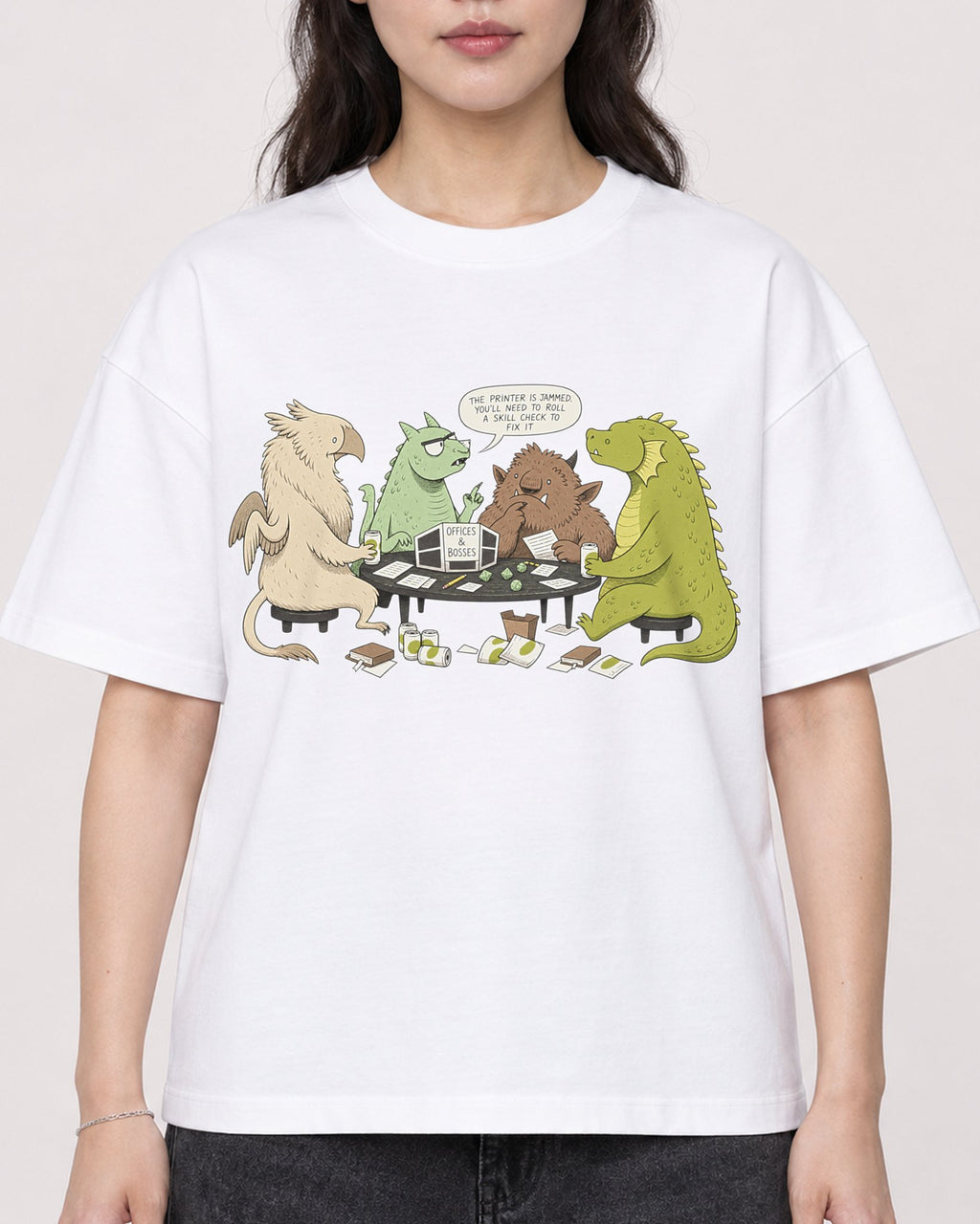 Mockup Boxy Heavyweight Tee White female close-up 03