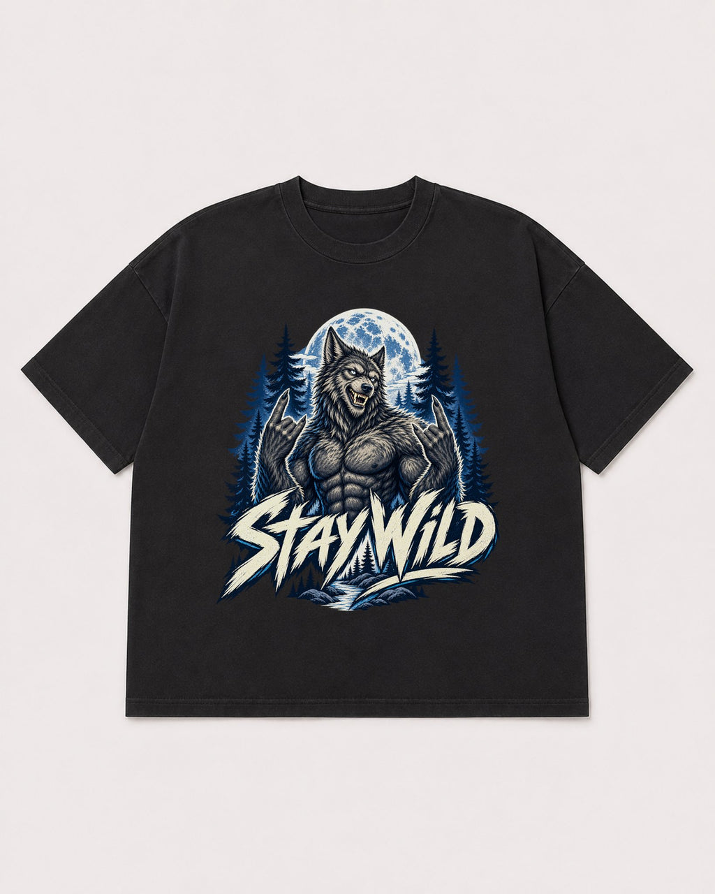 Mockup Boxy Heavyweight Tee Black product