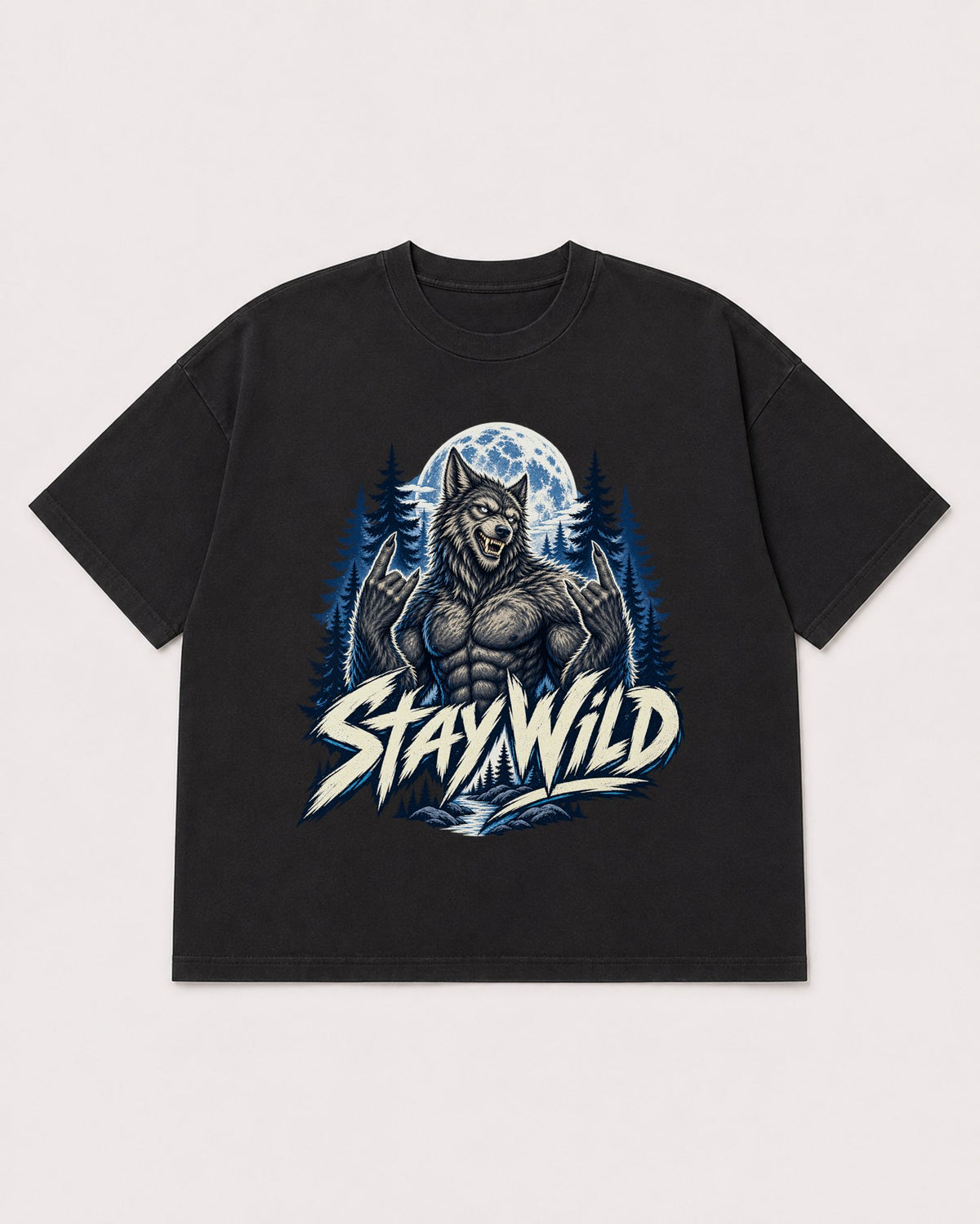 Mockup Boxy Heavyweight Tee Black product