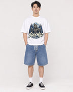 Mockup Boxy Heavyweight Tee White male full-body 13