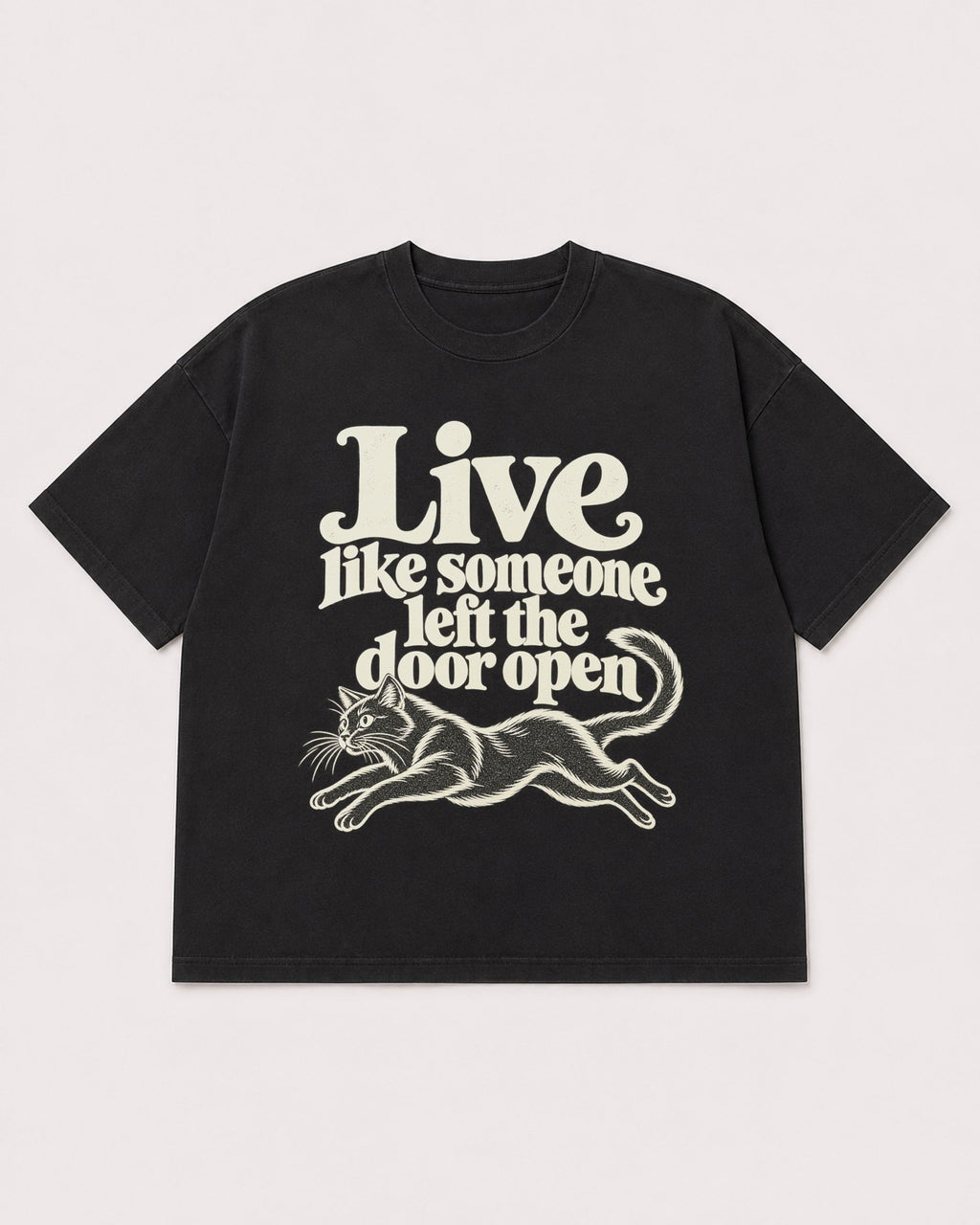 Mockup Boxy Heavyweight Tee Black product