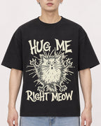 Mockup Boxy Heavyweight Tee Black male close-up 01