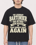 Mockup Boxy Heavyweight Tee Black male close-up 03