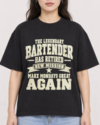 Mockup Boxy Heavyweight Tee Black female close-up 03