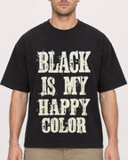 Mockup Boxy Heavyweight Tee Black male close-up 08