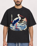 Mockup Boxy Heavyweight Tee Black male close-up 07