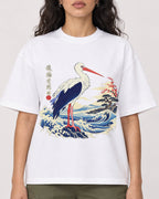 Mockup Boxy Heavyweight Tee White female close-up 07